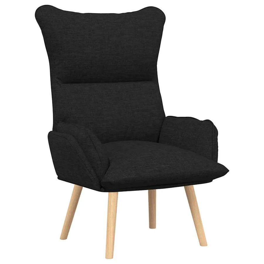 fauteuil Noir 69 x 74 x 93 cm Tissu et Contreplaqué - 2