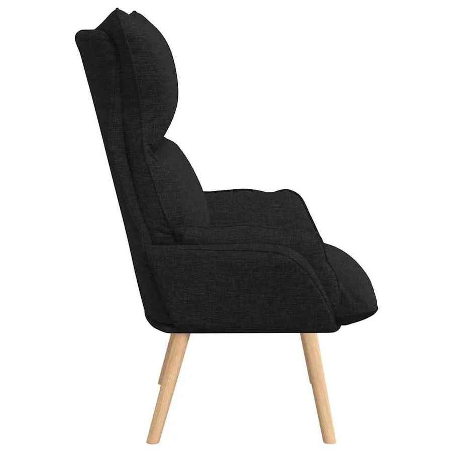 fauteuil Noir 69 x 74 x 93 cm Tissu et Contreplaqué - 5