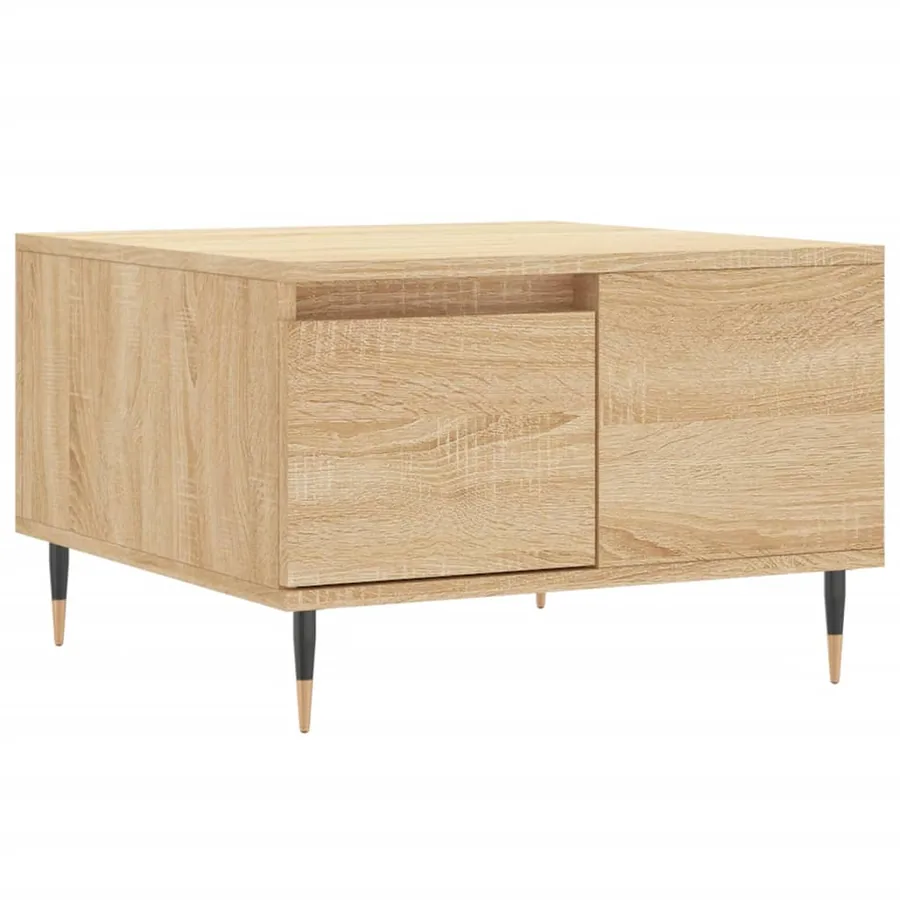 Table basse chêne sonoma 55x55x36,5 cm bois d'ingénierie - 2