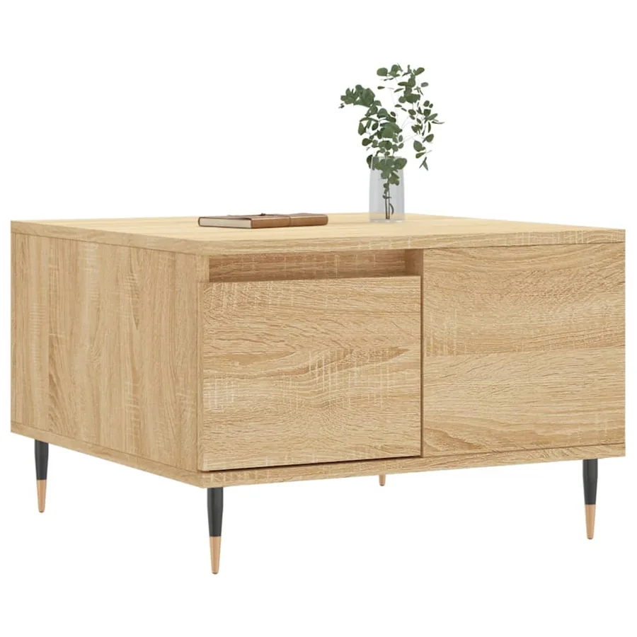 Table basse chêne sonoma 55x55x36,5 cm bois d'ingénierie - 3