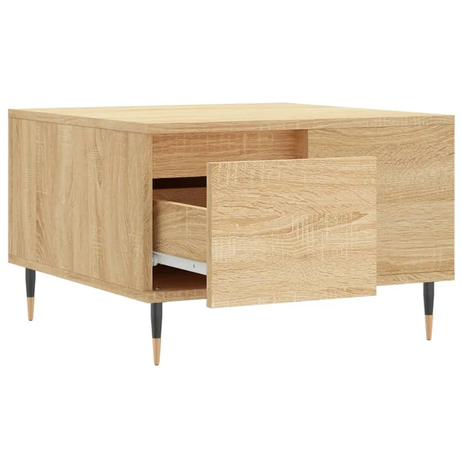 Table basse chêne sonoma 55x55x36,5 cm bois d'ingénierie - 6
