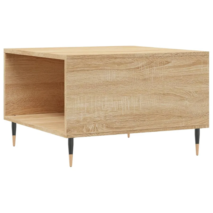 Table basse chêne sonoma 55x55x36,5 cm bois d'ingénierie - 8