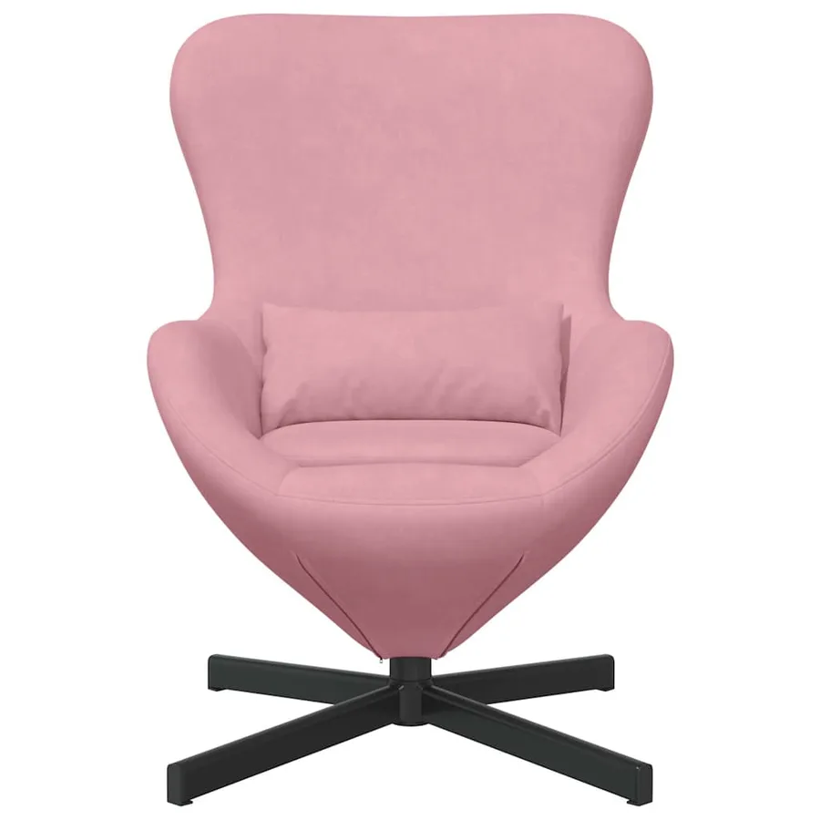Fauteuil œuf Rose 63 x 73 x 90 cm Velours - 4