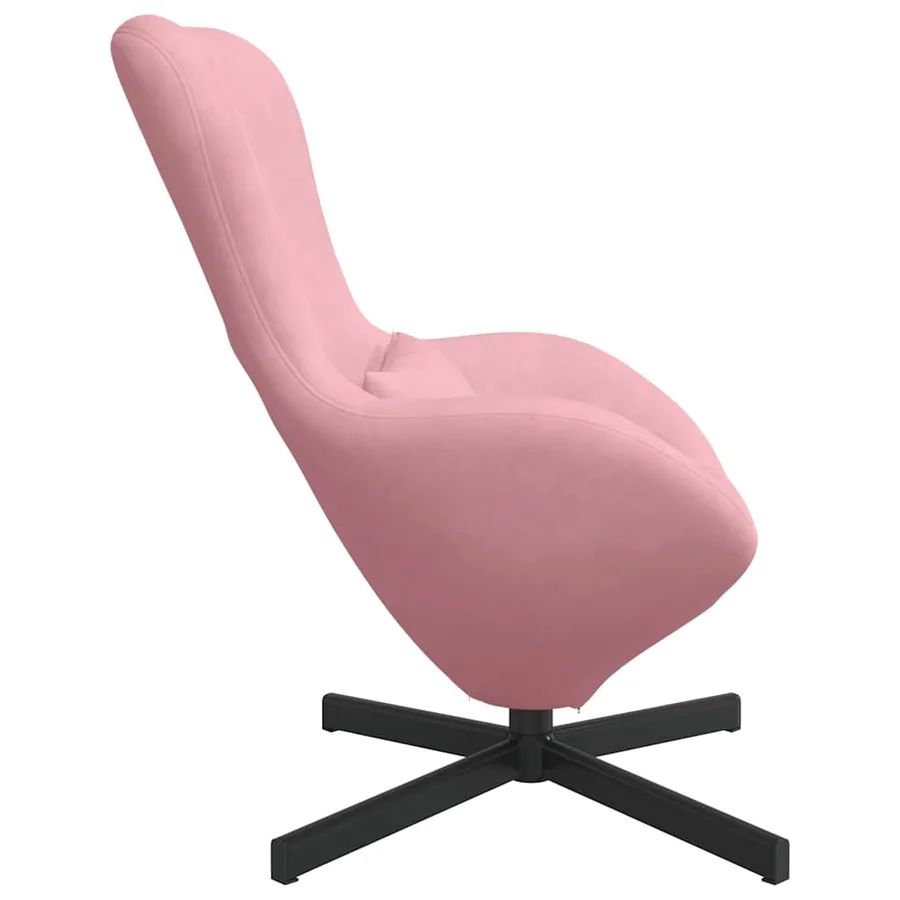 Fauteuil œuf Rose 63 x 73 x 90 cm Velours - 5