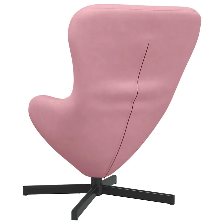 Fauteuil œuf Rose 63 x 73 x 90 cm Velours - 6