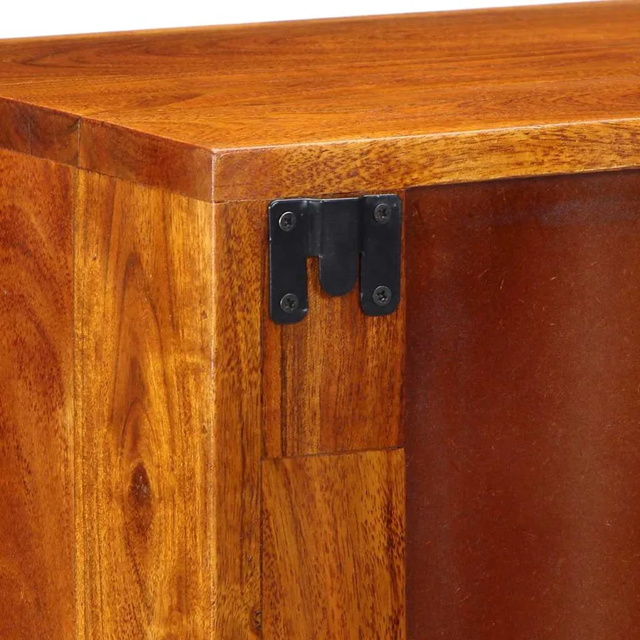 Cabinet de chevet Marron 35 x 30 x 40 cm Bois d'Acacia Massif - 10