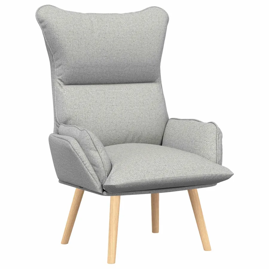 fauteuil Gris nuage Tissu et Contreplaqué - 2