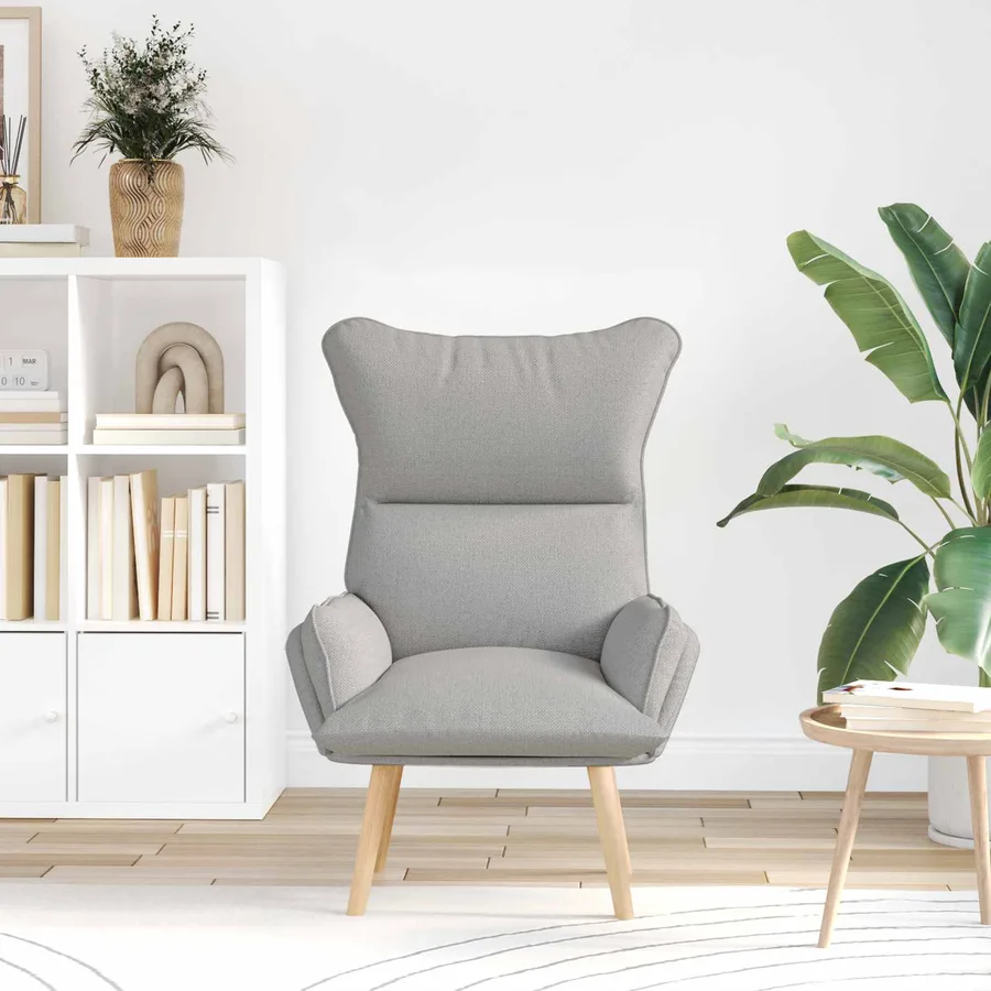 fauteuil Gris nuage Tissu et Contreplaqué - 3