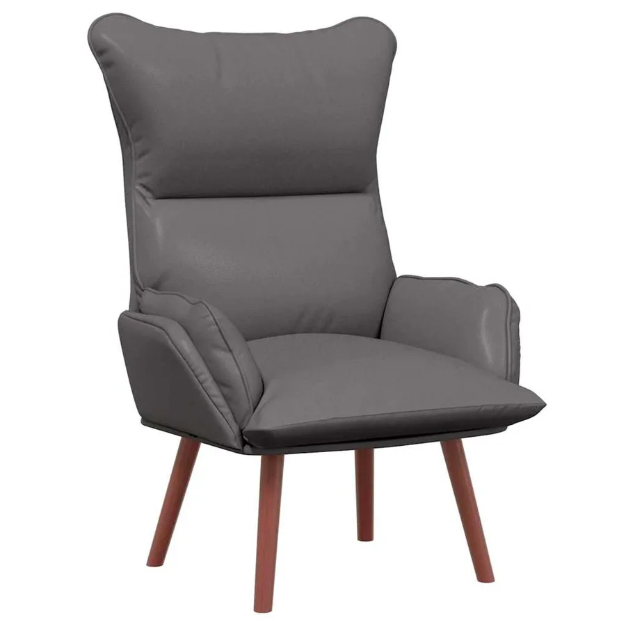 fauteuil Gris 69 x 74 x 93 cm Simili cuir - 2