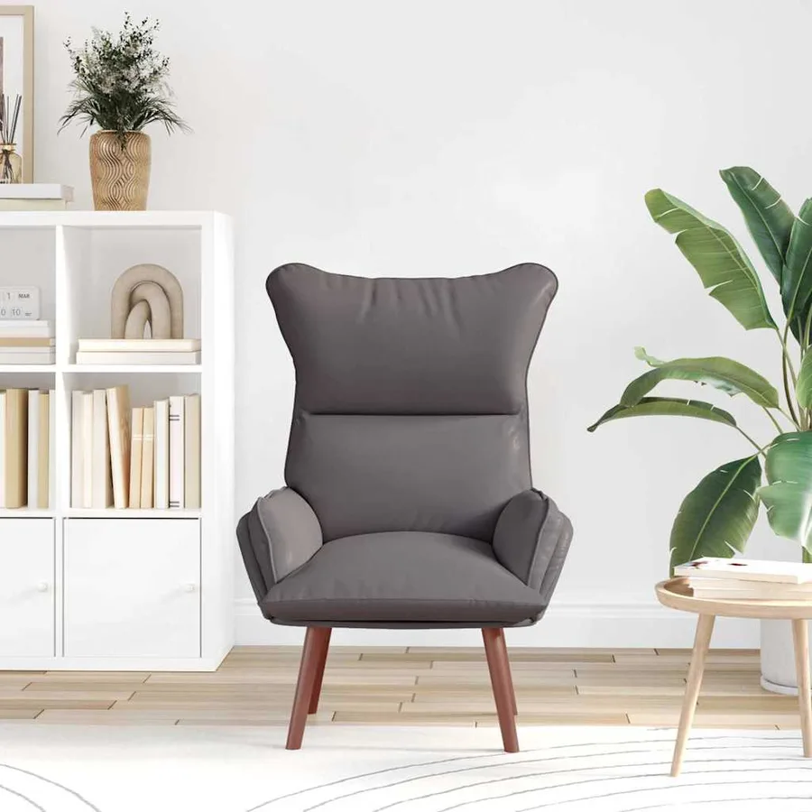 fauteuil Gris 69 x 74 x 93 cm Simili cuir - 3