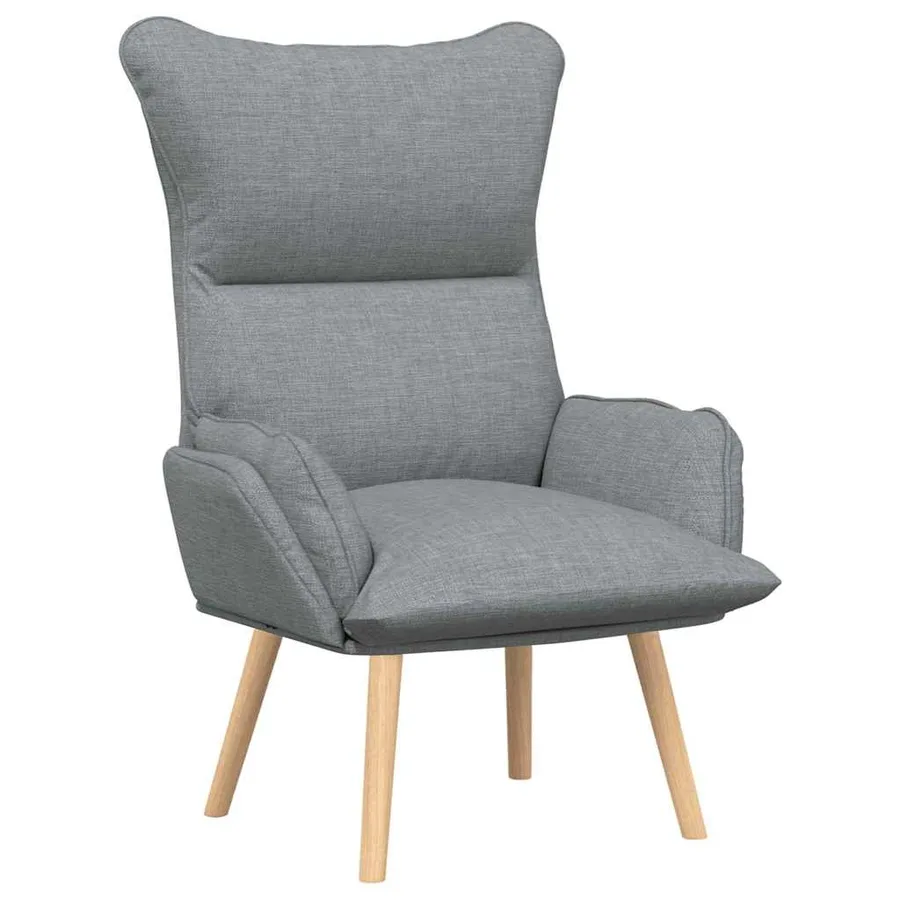 fauteuil Gris clair 69 x 74 x 93 cm Tissu et Contreplaqué - 2