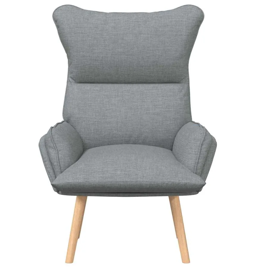 fauteuil Gris clair 69 x 74 x 93 cm Tissu et Contreplaqué - 4