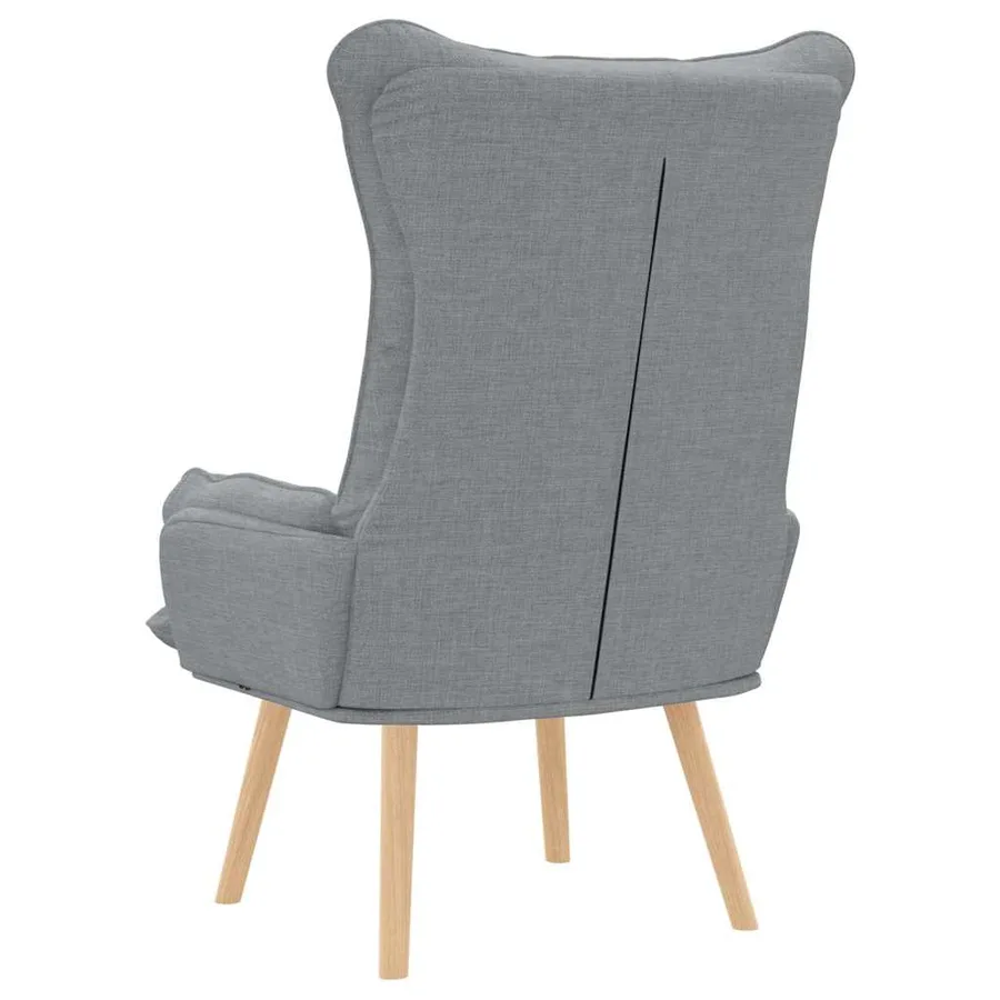fauteuil Gris clair 69 x 74 x 93 cm Tissu et Contreplaqué - 6