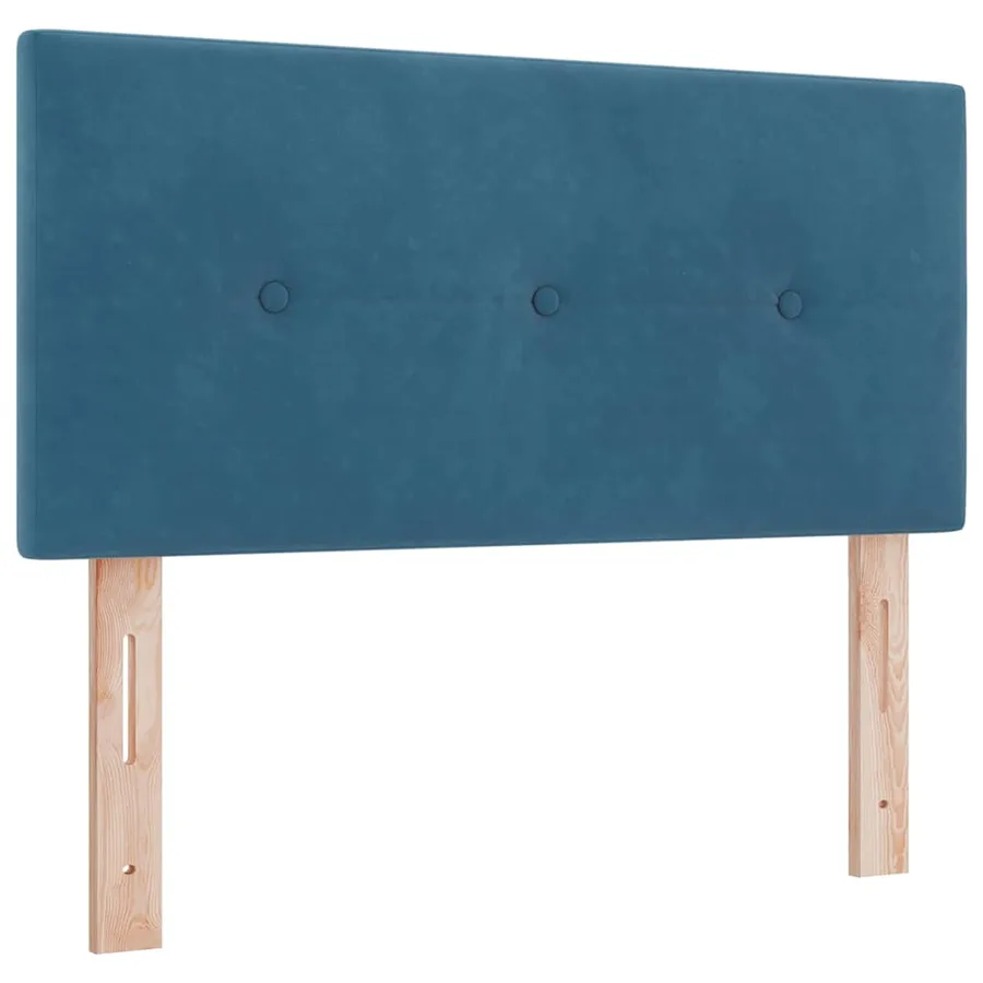 Lit à ressort LED Bleu foncé 90 x 200 cm Velours - 7