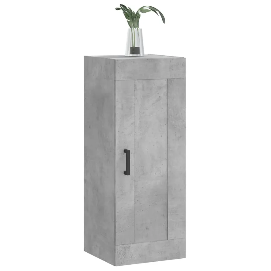 Armoire murale gris béton 34,5x34x90 cm bois d'ingénierie - 4
