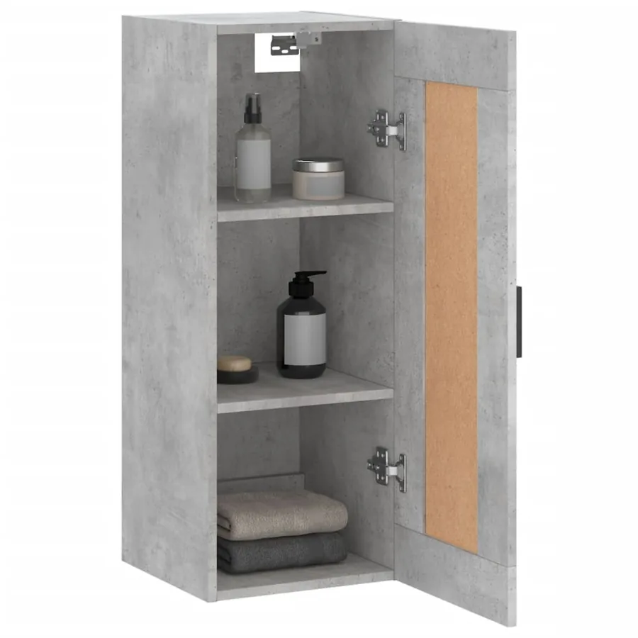 Armoire murale gris béton 34,5x34x90 cm bois d'ingénierie - 5