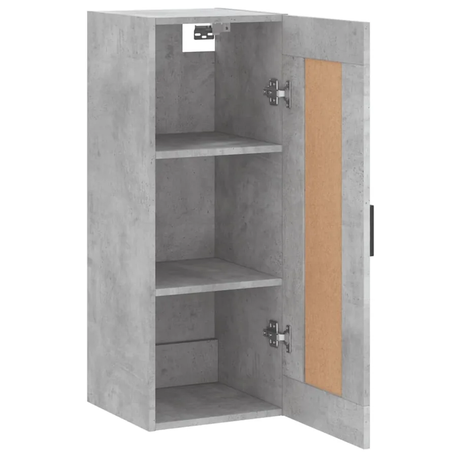 Armoire murale gris béton 34,5x34x90 cm bois d'ingénierie - 7