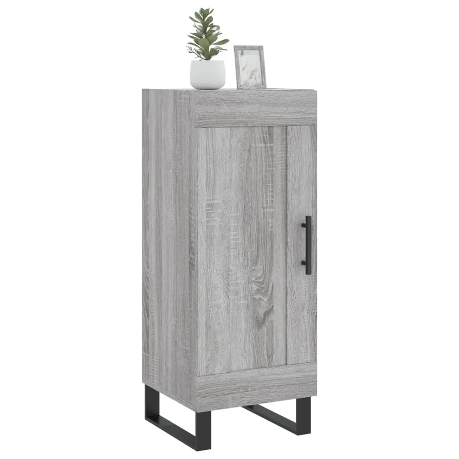 Buffet Sonoma gris 34,5x34x90 cm Bois d'ingénierie - 3