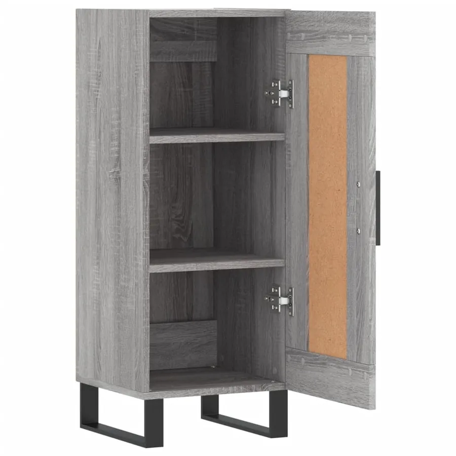 Buffet Sonoma gris 34,5x34x90 cm Bois d'ingénierie - 6