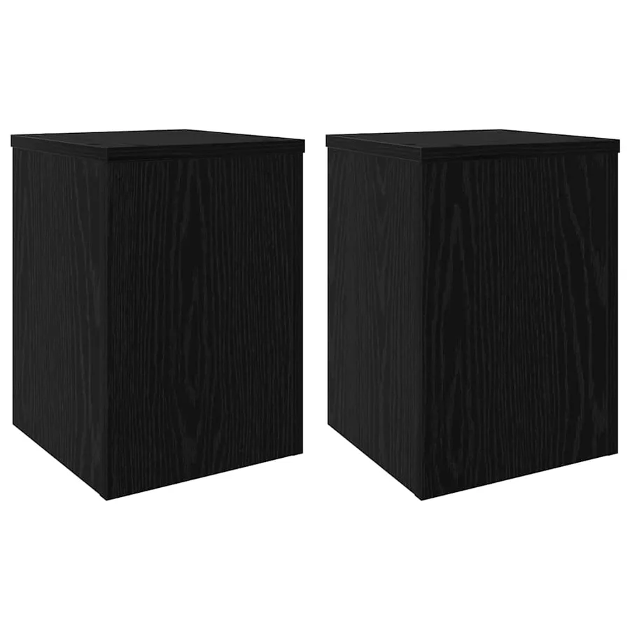 Support de Plante 2 pcs Chêne noir 25 x 25 x 35 cm - 2