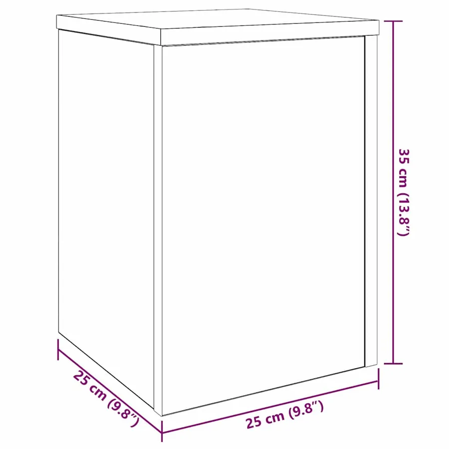 Support de Plante 2 pcs Chêne noir 25 x 25 x 35 cm - 8