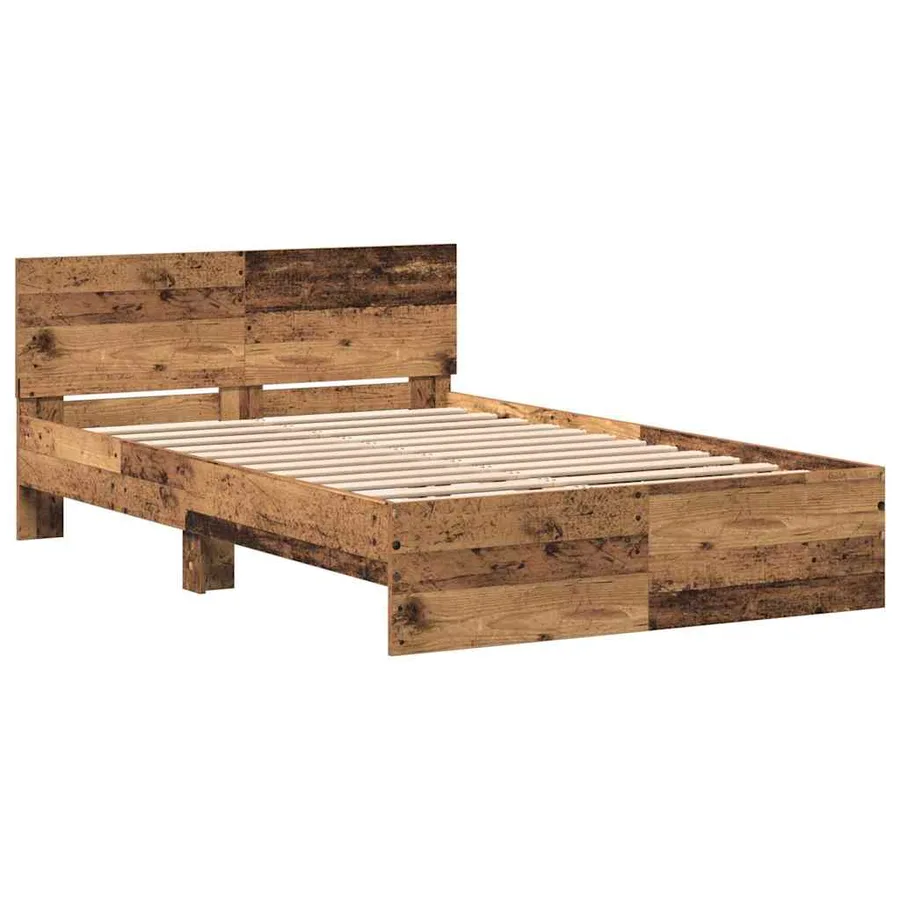 Cadre de lit Bois ancien 193 x 125 x 70 cm Bois d'ingénierie - 4