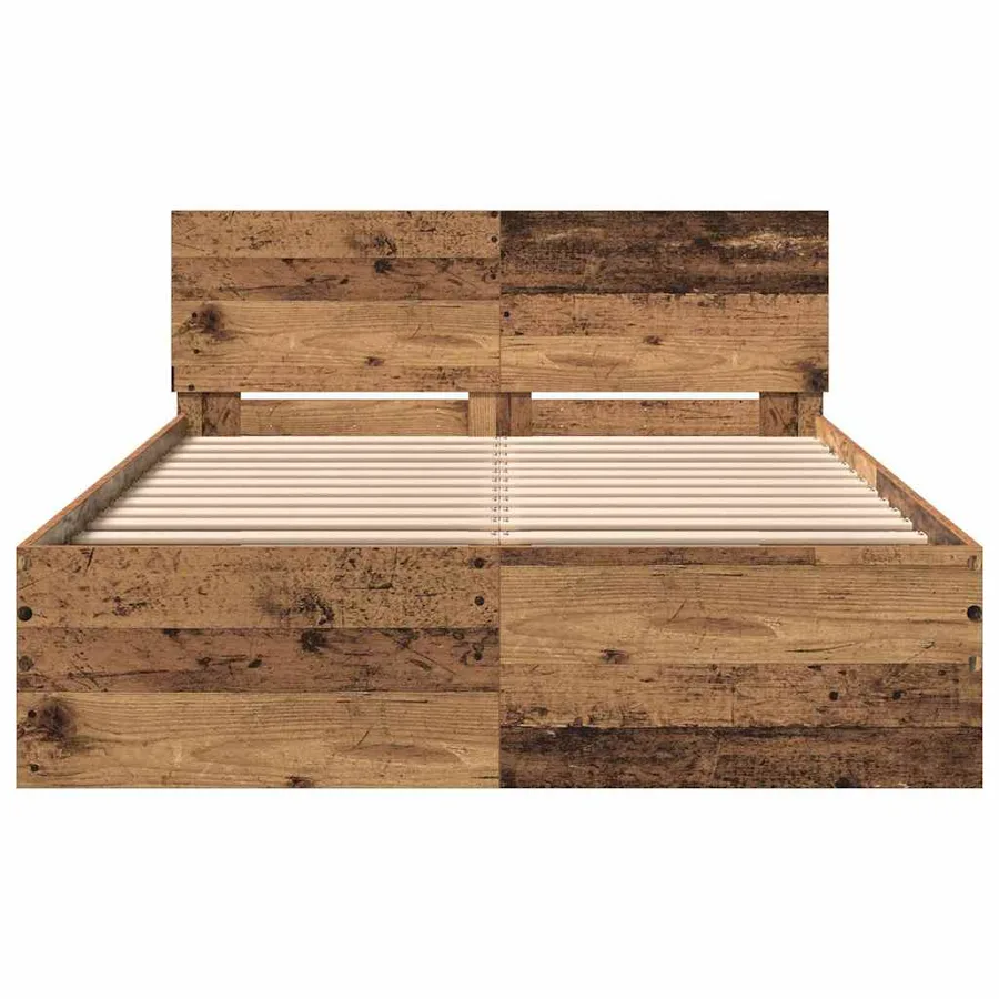 Cadre de lit Bois ancien 193 x 125 x 70 cm Bois d'ingénierie - 5