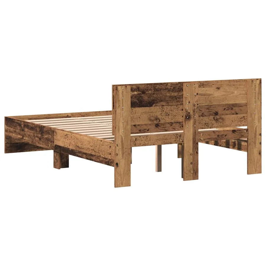 Cadre de lit Bois ancien 193 x 125 x 70 cm Bois d'ingénierie - 7