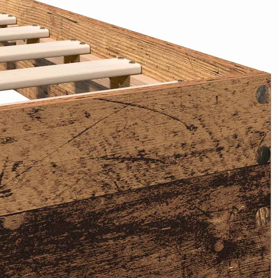 Cadre de lit Bois ancien 193 x 125 x 70 cm Bois d'ingénierie - 9