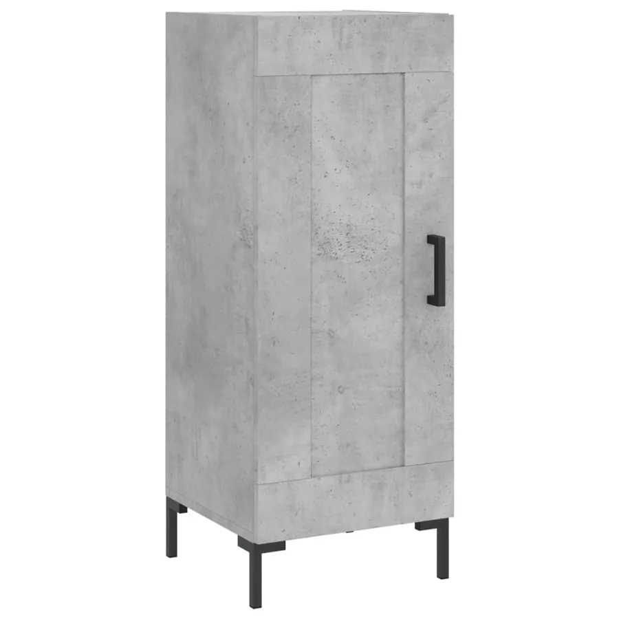 Buffet Gris béton 34,5x34x90 cm Bois d'ingénierie - 2
