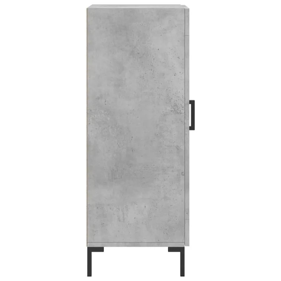 Buffet Gris béton 34,5x34x90 cm Bois d'ingénierie - 7