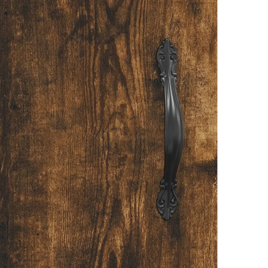Buffet Chêne fumé 34,5x34x90 cm Bois d'ingénierie - 10
