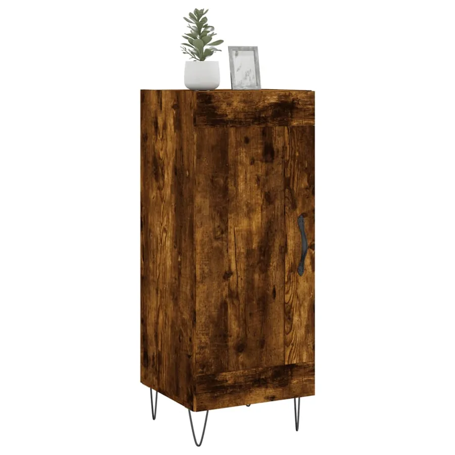 Buffet Chêne fumé 34,5x34x90 cm Bois d'ingénierie - 3