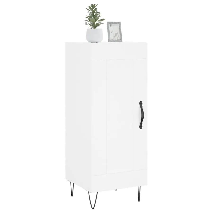 Buffet blanc 34,5x34x90 cm bois d'ingénierie - 3