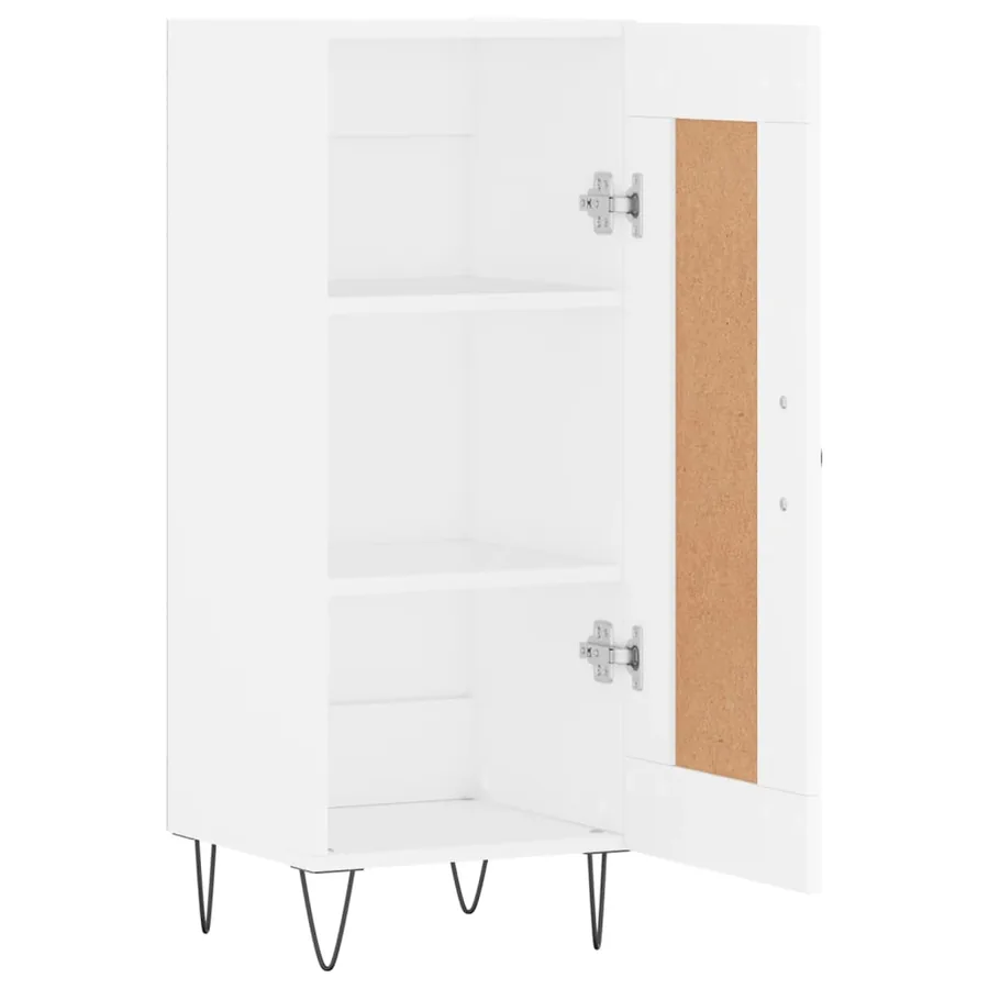 Buffet blanc 34,5x34x90 cm bois d'ingénierie - 6