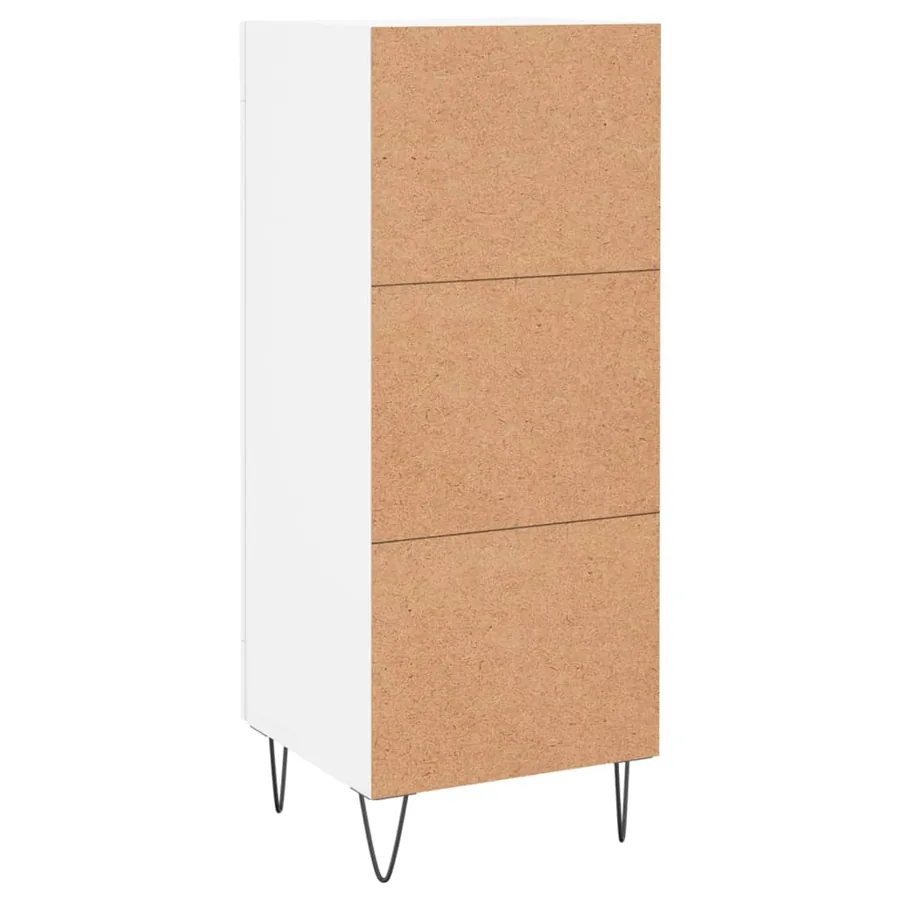 Buffet blanc 34,5x34x90 cm bois d'ingénierie - 8