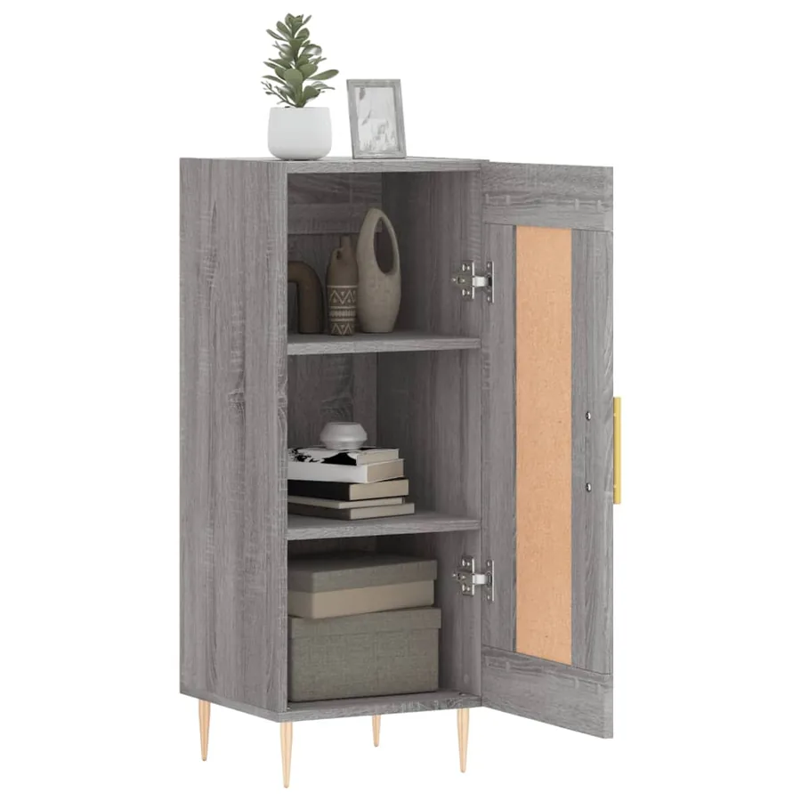 Buffet Sonoma gris 34,5x34x90 cm Bois d'ingénierie - 4