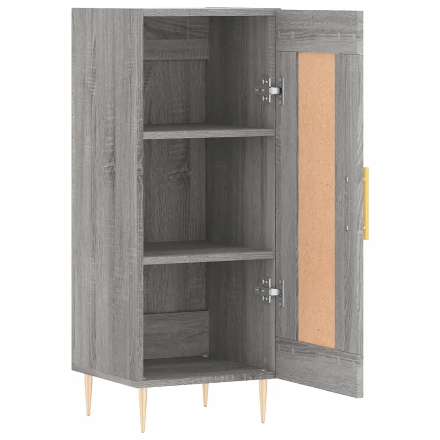 Buffet Sonoma gris 34,5x34x90 cm Bois d'ingénierie - 6