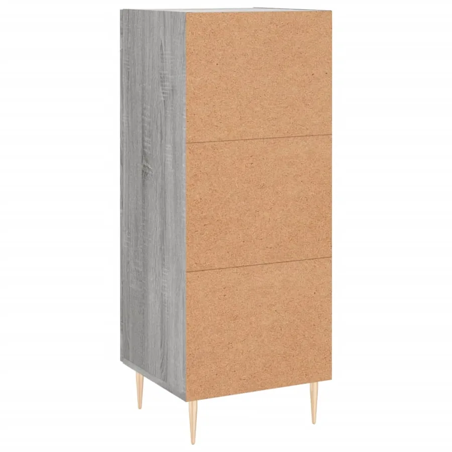 Buffet Sonoma gris 34,5x34x90 cm Bois d'ingénierie - 8