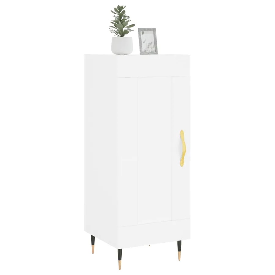 Buffet blanc 34,5x34x90 cm bois d'ingénierie - 3