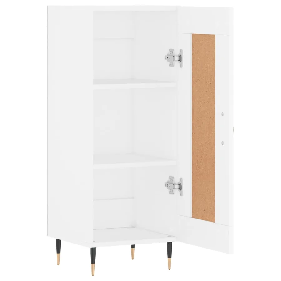 Buffet blanc 34,5x34x90 cm bois d'ingénierie - 6