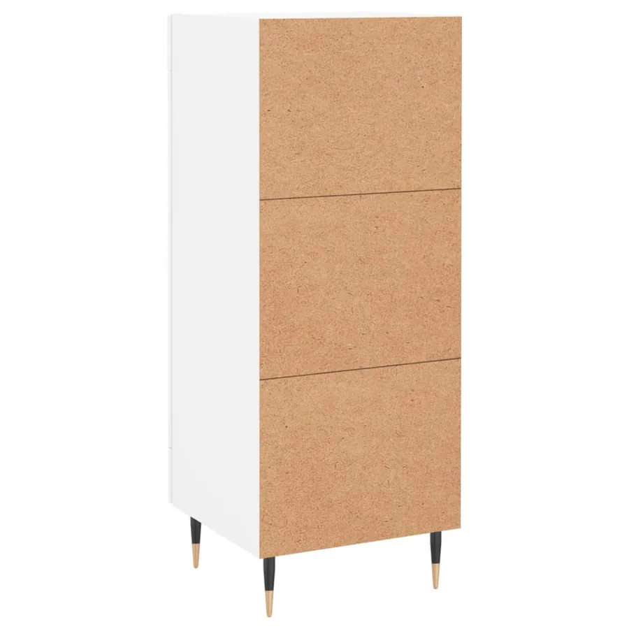 Buffet blanc 34,5x34x90 cm bois d'ingénierie - 8