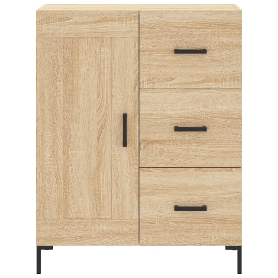 Buffet chêne sonoma 69,5x34x90 cm bois d'ingénierie - 5