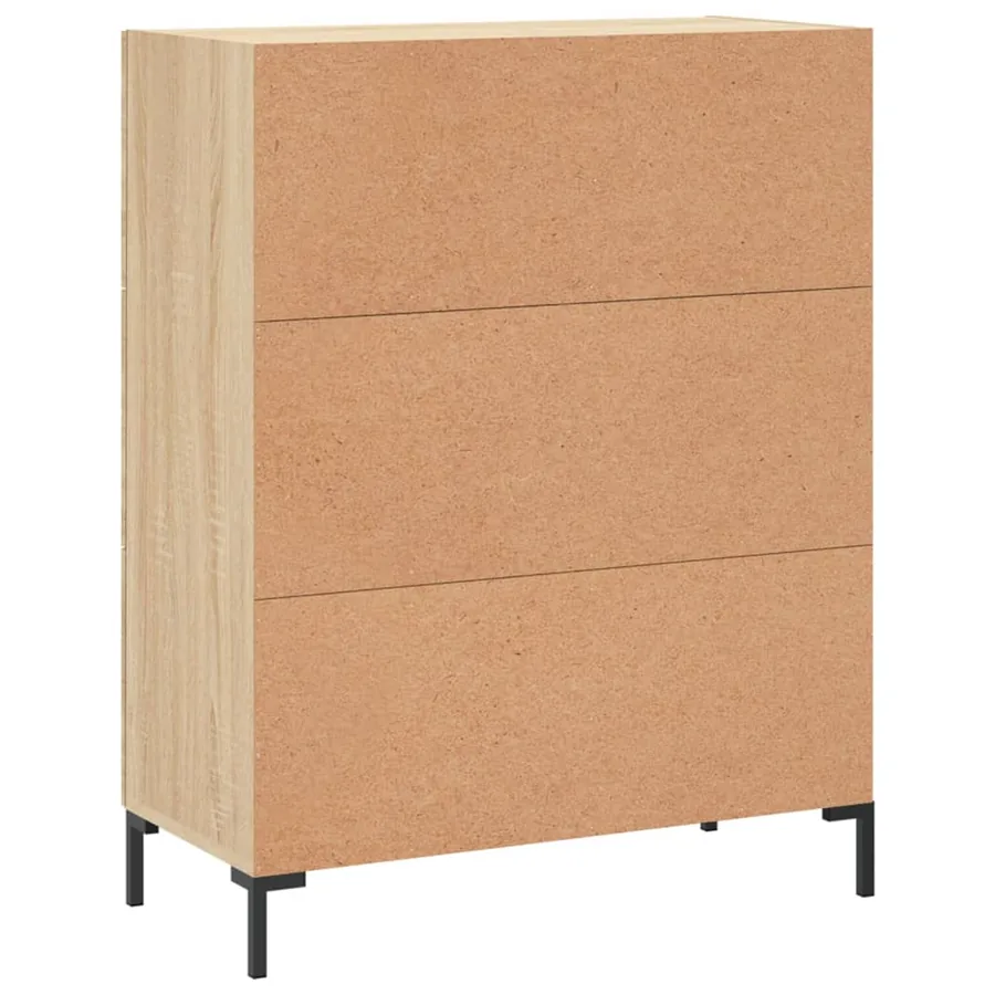 Buffet chêne sonoma 69,5x34x90 cm bois d'ingénierie - 8