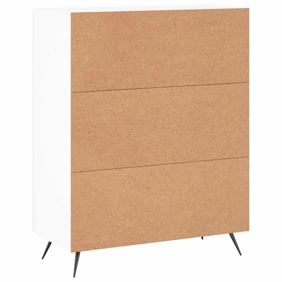 Buffet blanc 69,5x34x90 cm bois d'ingénierie - 8