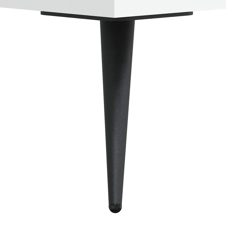Buffet blanc 69,5x34x90 cm bois d'ingénierie - 9