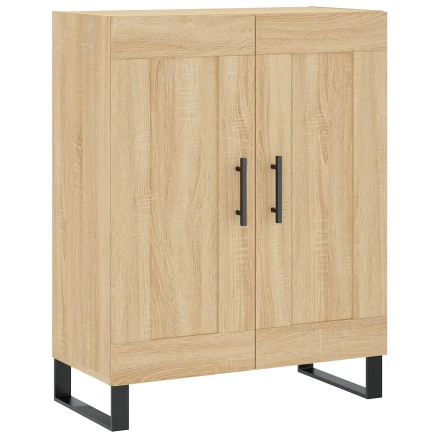 Buffet chêne sonoma 69,5x34x90 cm bois d'ingénierie - 2