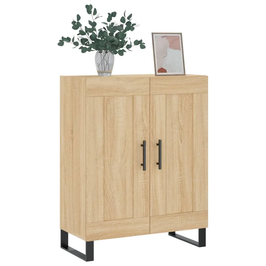 Buffet chêne sonoma 69,5x34x90 cm bois d'ingénierie - 3