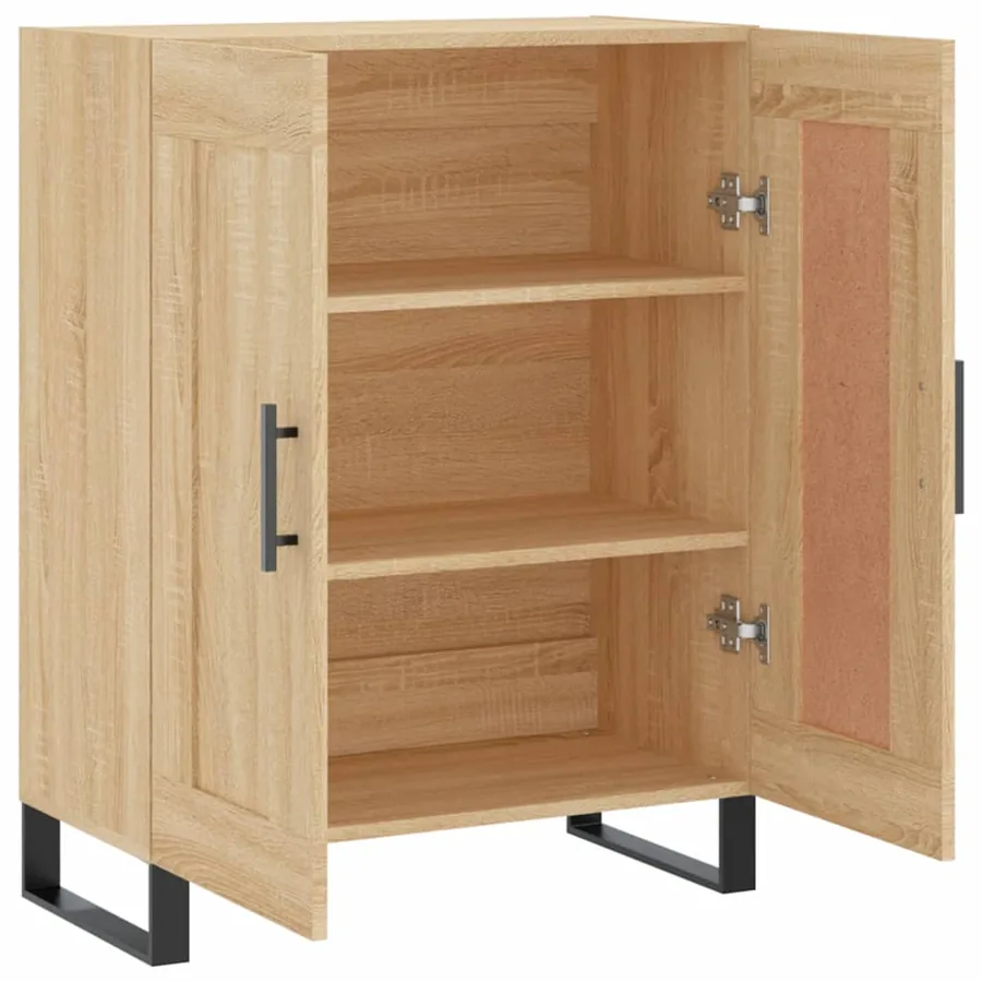 Buffet chêne sonoma 69,5x34x90 cm bois d'ingénierie - 6