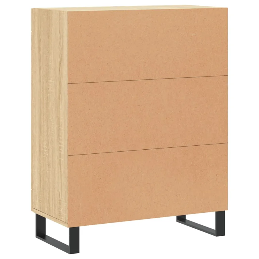 Buffet chêne sonoma 69,5x34x90 cm bois d'ingénierie - 8